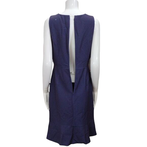 J CREW Navy, Fit & Flare, Polka Dot Dress Size 4 - Picture 3 of 8
